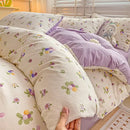 GobekUsa Cartoon Pattern Cotton Bedding Set with Double-Layer Quilt Cover & Super Soft Bedsheet