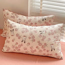 GobekUsa Cartoon Pattern Cotton Bedding Set with Double-Layer Quilt Cover & Super Soft Bedsheet