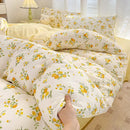 GobekUsa Cartoon Pattern Cotton Bedding Set with Double-Layer Quilt Cover & Super Soft Bedsheet