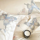 GobekUsa Butterfly Embroidery 800TC Egyptian Cotton Bedding Set - Quilt Cover, Sheet, Pillowcases