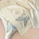 GobekUsa Butterfly Embroidery 800TC Egyptian Cotton Bedding Set - Quilt Cover, Sheet, Pillowcases