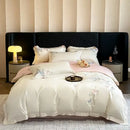 GobekUsa Butterfly Embroidery 800TC Egyptian Cotton Bedding Set - Quilt Cover, Sheet, Pillowcases