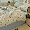 GobekUsa Cartoon Pattern Printed Cotton Bedding Set with Pillowcase