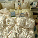 GobekUsa Cartoon Pattern Printed Cotton Bedding Set with Pillowcase