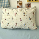 GobekUsa Cartoon Pattern Printed Cotton Bedding Set with Pillowcase