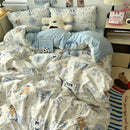 GobekUsa Cartoon Pattern Printed Cotton Bedding Set with Pillowcase