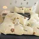 GobekUsa Cartoon Embroidery Jacquard Comforter Sets | Washed Cotton | Soft Skin-Friendly Bed Linen