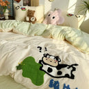 GobekUsa Cartoon Embroidery Jacquard Comforter Sets | Washed Cotton | Soft Skin-Friendly Bed Linen