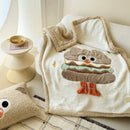 GobekUsa Cartoon Lamb Wool Blanket: Soft & Warm Sofa Cover for Autumn/Winter