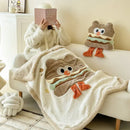 GobekUsa Cartoon Lamb Wool Blanket: Soft & Warm Sofa Cover for Autumn/Winter