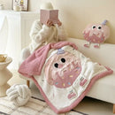 GobekUsa Cartoon Lamb Wool Blanket: Soft & Warm Sofa Cover for Autumn/Winter