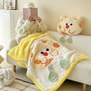GobekUsa Cartoon Lamb Wool Blanket: Soft & Warm Sofa Cover for Autumn/Winter
