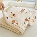 GobekUsa Cartoon Pattern Summer Comforter: Skin-Friendly Breathable Quilt for Kids & Adults
