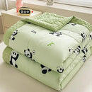 GobekUsa Cartoon Pattern Summer Comforter: Skin-Friendly Breathable Quilt for Kids & Adults