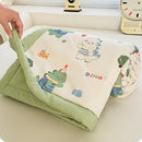 GobekUsa Cartoon Pattern Summer Comforter: Skin-Friendly Breathable Quilt for Kids & Adults