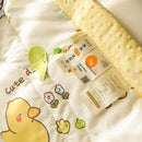 GobekUsa Cartoon Pattern Summer Comforter: Skin-Friendly Breathable Quilt for Kids & Adults