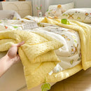 GobekUsa Cartoon Pattern Summer Comforter: Skin-Friendly Breathable Quilt for Kids & Adults
