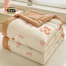 GobekUsa Cartoon Pattern Summer Comforter: Skin-Friendly Breathable Quilt for Kids & Adults