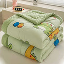 GobekUsa Cartoon Pattern Summer Comforter: Skin-Friendly Breathable Quilt for Kids & Adults