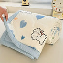 GobekUsa Cartoon Pattern Summer Comforter: Skin-Friendly Breathable Quilt for Kids & Adults
