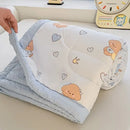 GobekUsa Cartoon Pattern Summer Comforter: Skin-Friendly Breathable Quilt for Kids & Adults