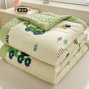 GobekUsa Cartoon Pattern Summer Comforter: Skin-Friendly Breathable Quilt for Kids & Adults