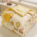 GobekUsa Cartoon Pattern Summer Comforter: Skin-Friendly Breathable Quilt for Kids & Adults
