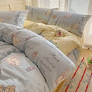 GobekUsa Cartoon Printed Cotton Bedding Set - Soft, Skin-Friendly Duvet Cover