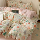 GobekUsa Cartoon Printed Cotton Bedding Set - Soft, Skin-Friendly Duvet Cover
