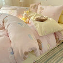 GobekUsa Cartoon Printed Cotton Bedding Set - Soft, Skin-Friendly Duvet Cover