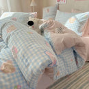 GobekUsa Cartoon Printed Cotton Bedding Set - Soft, Skin-Friendly Duvet Cover