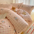 GobekUsa Cartoon Printed Cotton Bedding Set - Soft, Skin-Friendly Duvet Cover