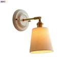 GobekUsa Ceramic LED Wall Lights Fixture with Copper Arm for Bedroom Living Room
