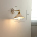 GobekUsa Ceramic LED Wall Lights Fixture with Copper Arm for Bedroom Living Room