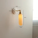 GobekUsa Ceramic LED Wall Lights Fixture with Copper Arm for Bedroom Living Room