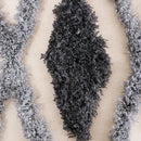 Cream & charcoal grey geometric tufted cushion cover living room decor by Decorbites