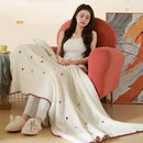 GobekUsa Baby Velvet Embroidered Blanket: Double-Sided Warm Travel Bedroom Sofa Cover