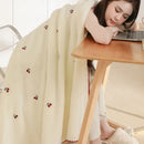 GobekUsa Baby Velvet Embroidered Blanket: Double-Sided Warm Travel Bedroom Sofa Cover