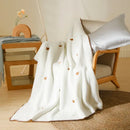 GobekUsa Baby Velvet Embroidered Blanket: Double-Sided Warm Travel Bedroom Sofa Cover
