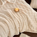 GobekUsa Cozy Bubble Faux Rabbit Fur Blanket: Warm Sofa & Bed Cover for All Seasons