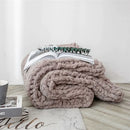 GobekUsa Cozy Chenille Chunky Knit Blanket - Soft Decorative Throw for Bed, Sofa, Living Room - Summer Quilt or Rug Alternative