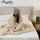 GobekUsa Cozy Chenille Chunky Knit Blanket - Soft Decorative Throw for Bed, Sofa, Living Room - Summer Quilt or Rug Alternative