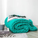 GobekUsa Cozy Chenille Chunky Knit Blanket - Soft Decorative Throw for Bed, Sofa, Living Room - Summer Quilt or Rug Alternative