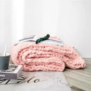 GobekUsa Cozy Chenille Chunky Knit Blanket - Soft Decorative Throw for Bed, Sofa, Living Room - Summer Quilt or Rug Alternative