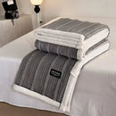 GobekUsa Cozy Faux Rabbit Plush Blanket for Autumn/Winter - Soft Milk Velvet Nap Blanket