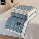 GobekUsa Cozy Faux Rabbit Plush Blanket for Autumn/Winter - Soft Milk Velvet Nap Blanket