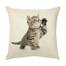 Cream cute cat face decorative cushion cover living room pillow by Decorbites