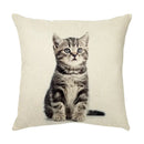 Cream cute cat face decorative cushion cover living room pillow by Decorbites