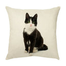 Cream cute cat face decorative cushion cover living room pillow by Decorbites