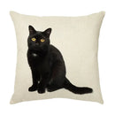 Cream cute cat face decorative cushion cover living room pillow by Decorbites